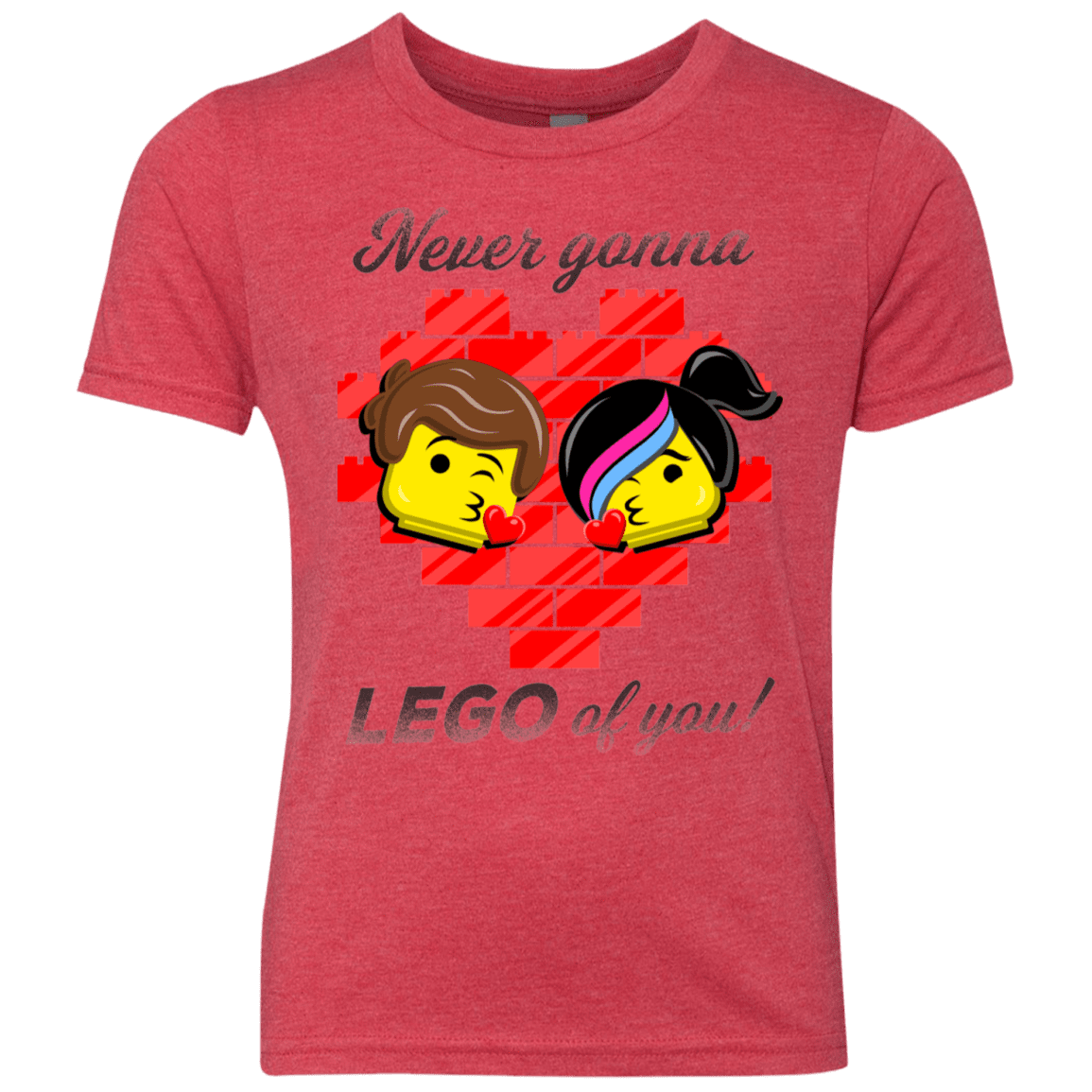 T-Shirts Vintage Red / YXS Never LEGO of You Youth Triblend T-Shirt