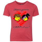 T-Shirts Vintage Red / YXS Never LEGO of You Youth Triblend T-Shirt