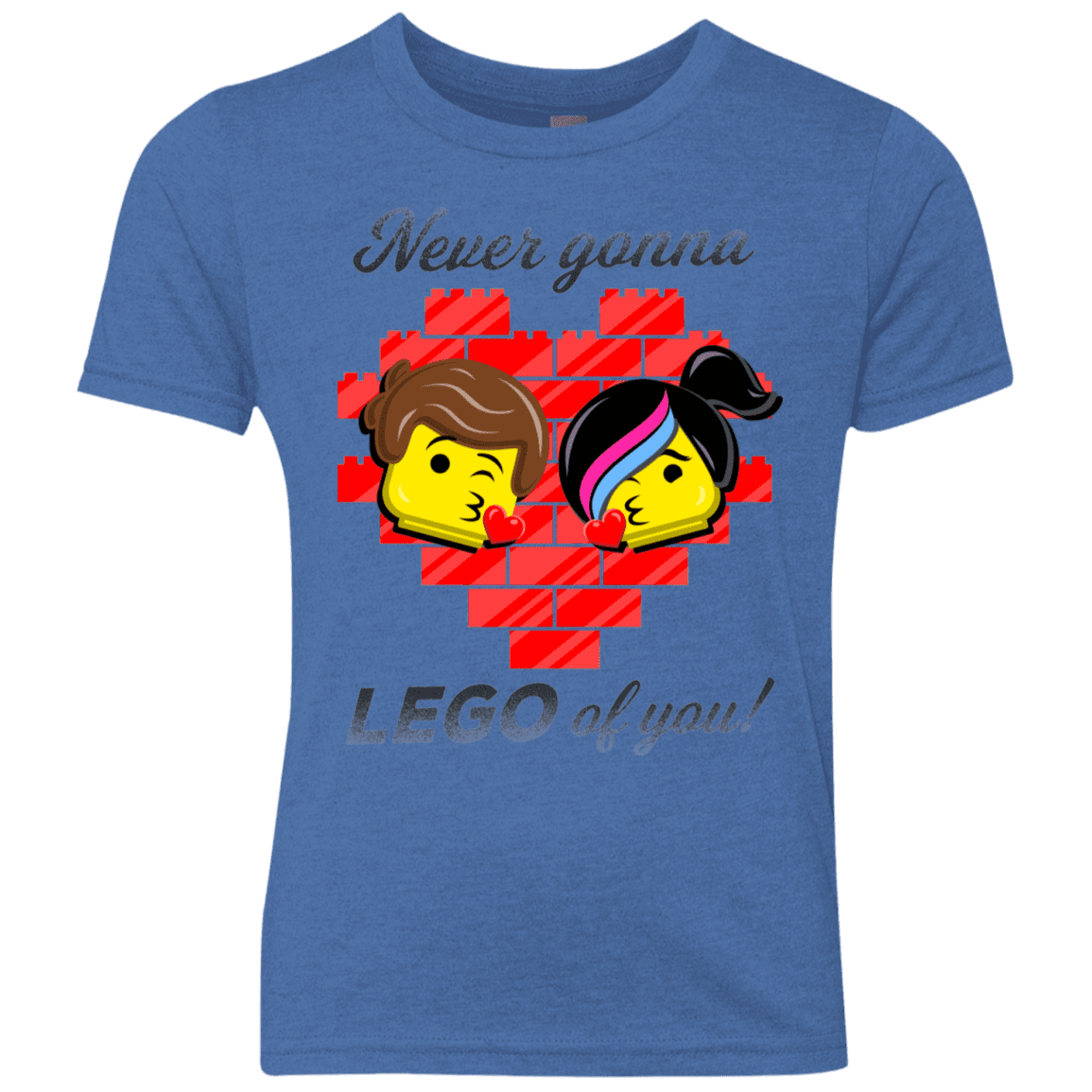 T-Shirts Vintage Royal / YXS Never LEGO of You Youth Triblend T-Shirt