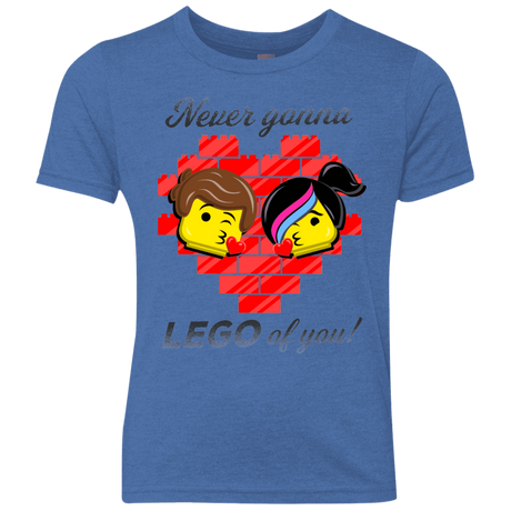T-Shirts Vintage Royal / YXS Never LEGO of You Youth Triblend T-Shirt