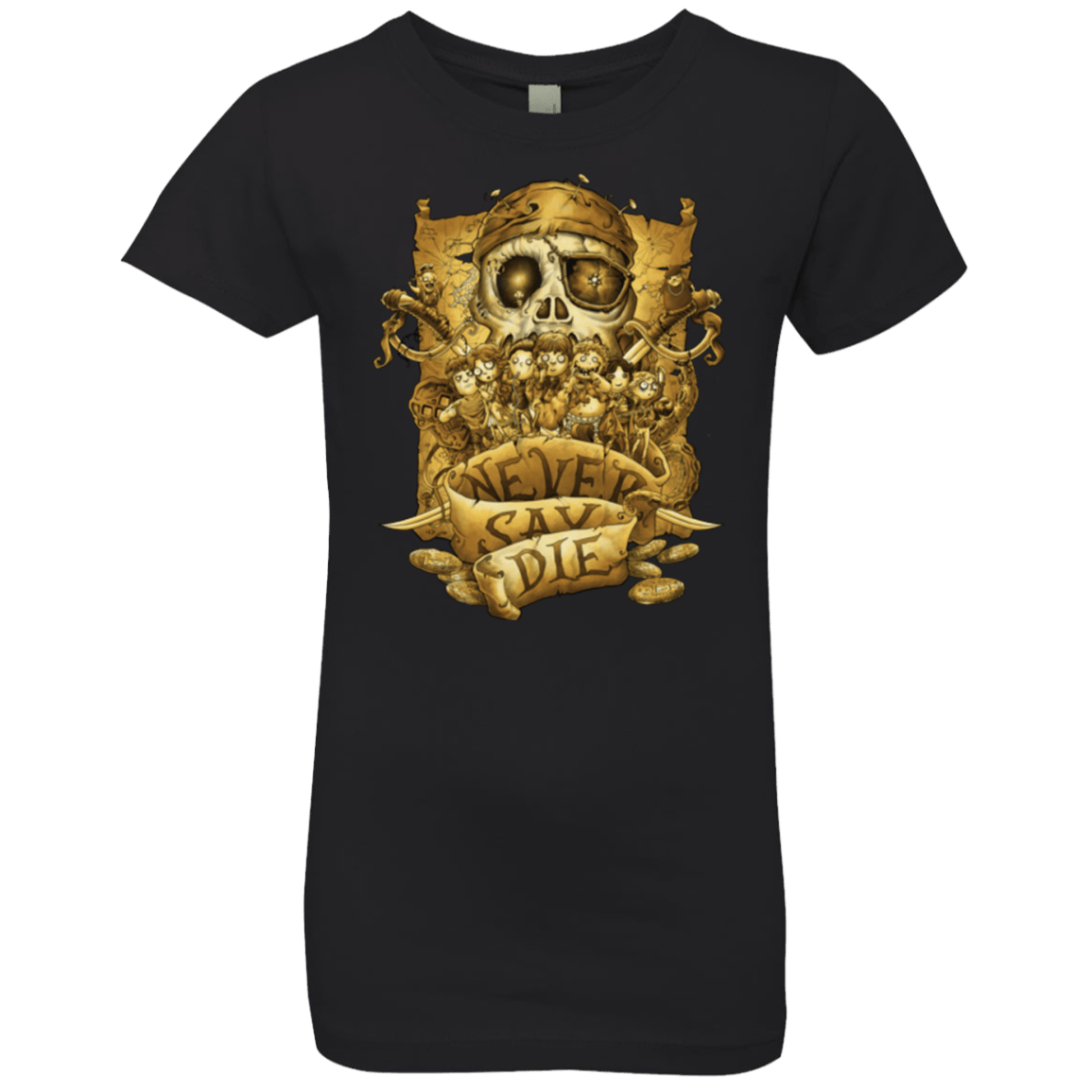 T-Shirts Black / YXS Never Say Die Girls Premium T-Shirt