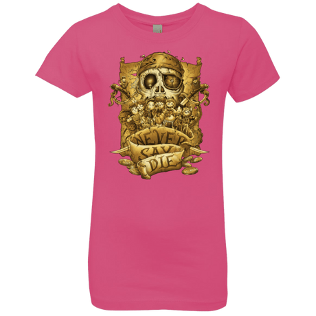 T-Shirts Hot Pink / YXS Never Say Die Girls Premium T-Shirt