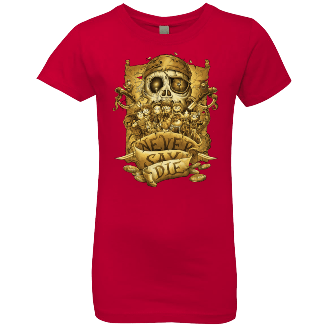 T-Shirts Red / YXS Never Say Die Girls Premium T-Shirt