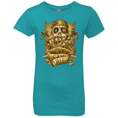T-Shirts Tahiti Blue / YXS Never Say Die Girls Premium T-Shirt