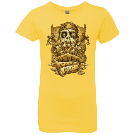 T-Shirts Vibrant Yellow / YXS Never Say Die Girls Premium T-Shirt