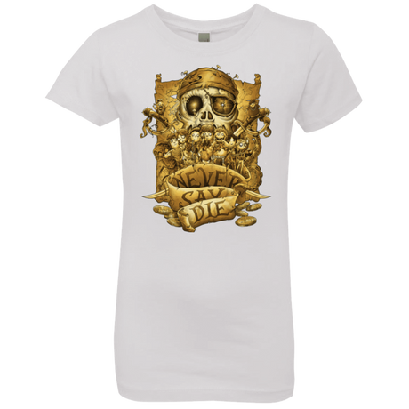 T-Shirts White / YXS Never Say Die Girls Premium T-Shirt