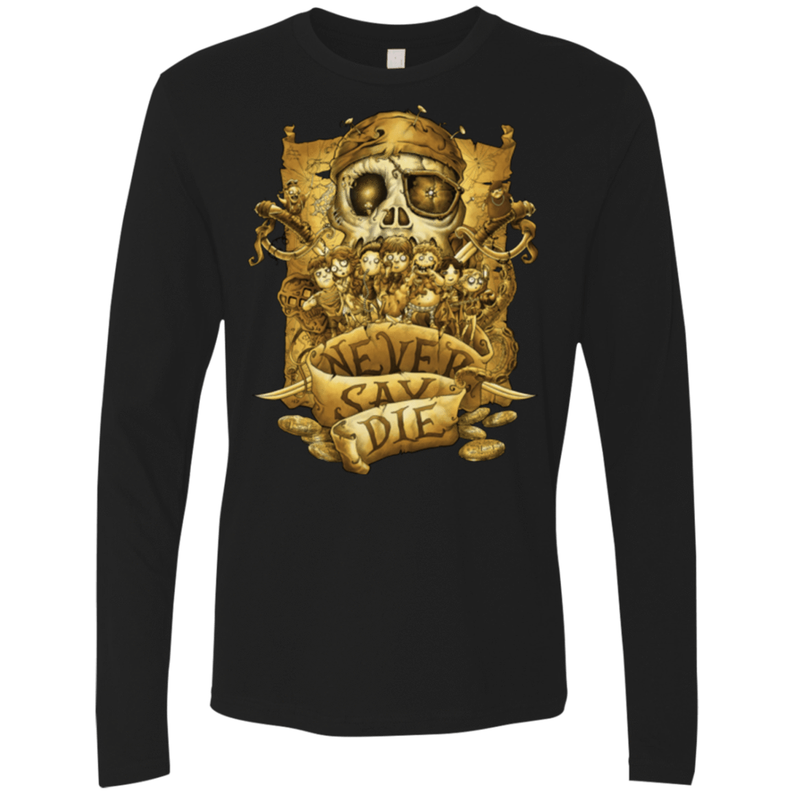 T-Shirts Black / Small Never Say Die Men's Premium Long Sleeve