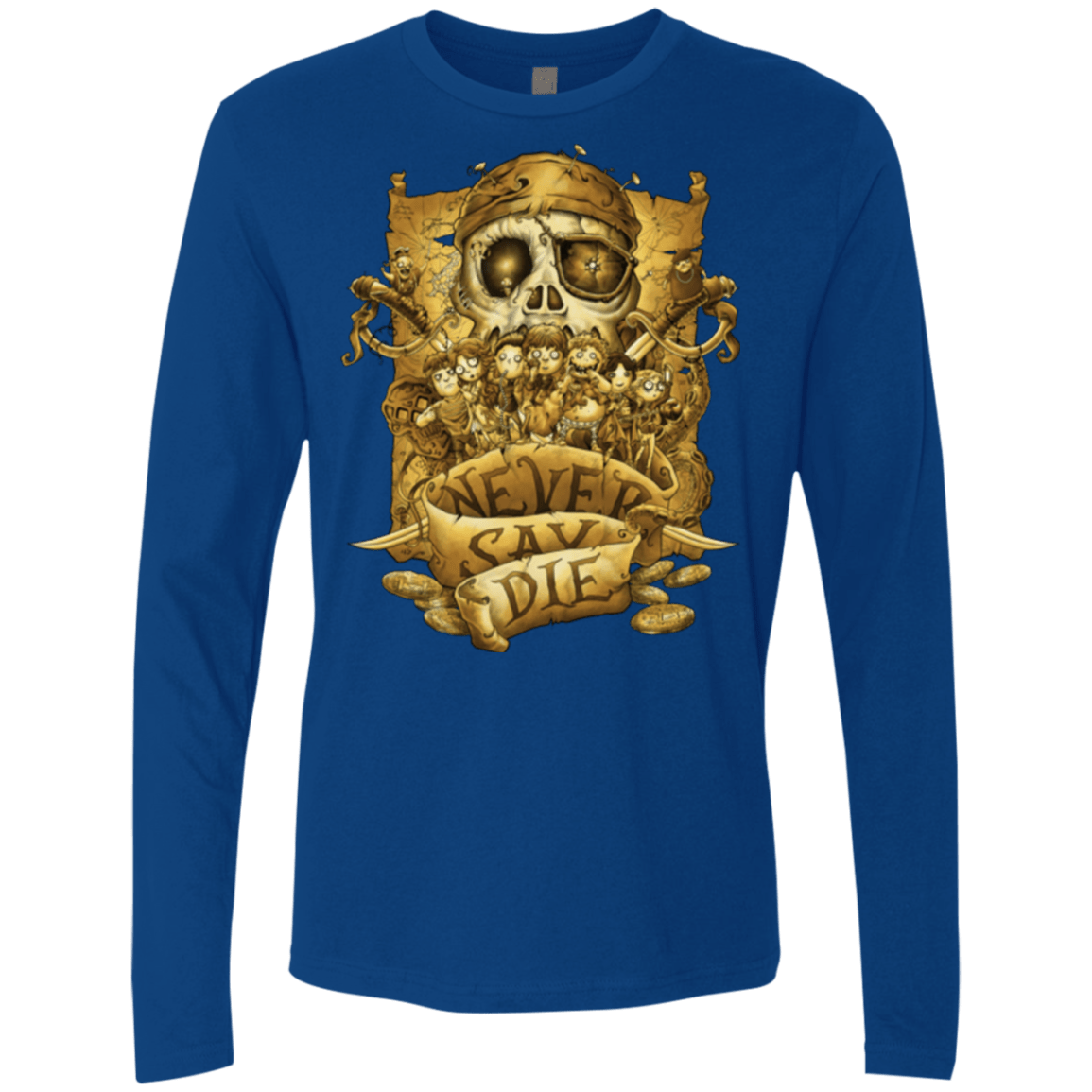T-Shirts Royal / Small Never Say Die Men's Premium Long Sleeve