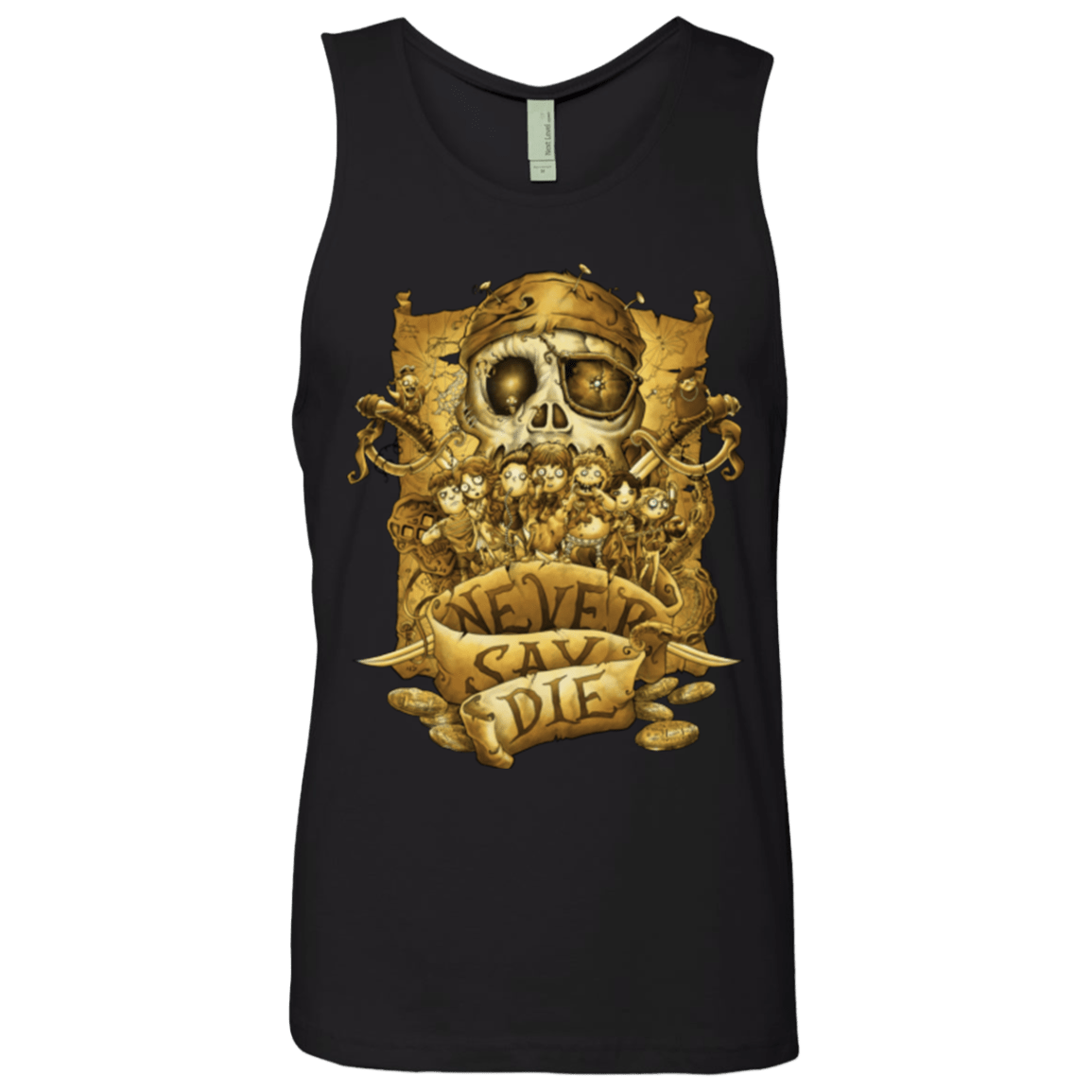 T-Shirts Black / Small Never Say Die Men's Premium Tank Top