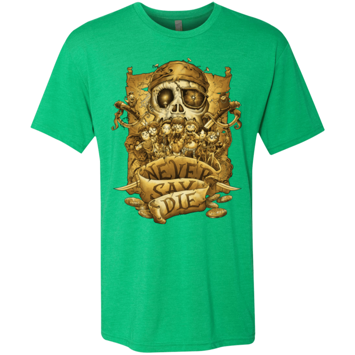 T-Shirts Envy / Small Never Say Die Men's Triblend T-Shirt