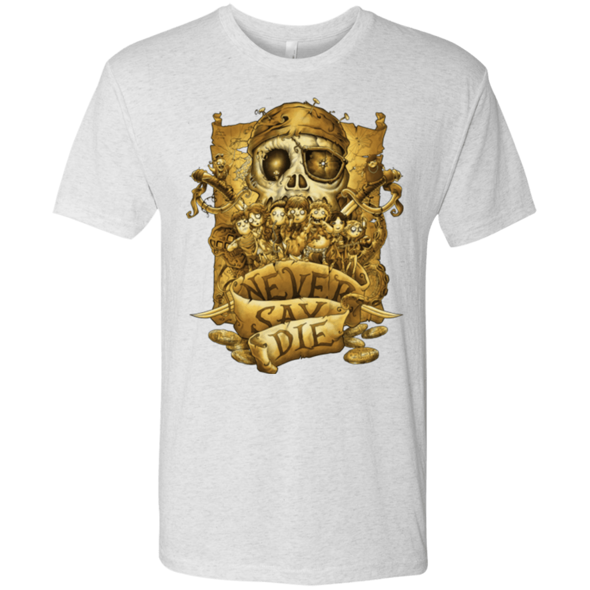 T-Shirts Heather White / Small Never Say Die Men's Triblend T-Shirt