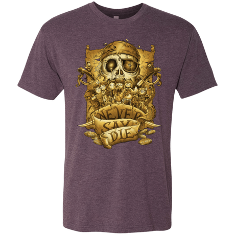 T-Shirts Vintage Purple / Small Never Say Die Men's Triblend T-Shirt