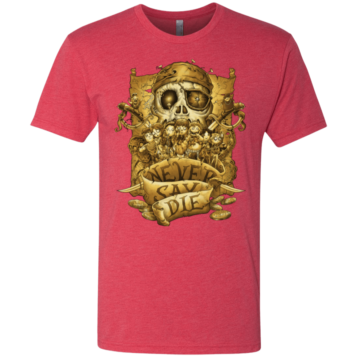 T-Shirts Vintage Red / Small Never Say Die Men's Triblend T-Shirt