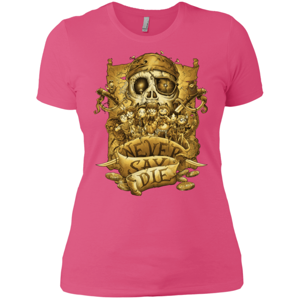 T-Shirts Hot Pink / X-Small Never Say Die Women's Premium T-Shirt