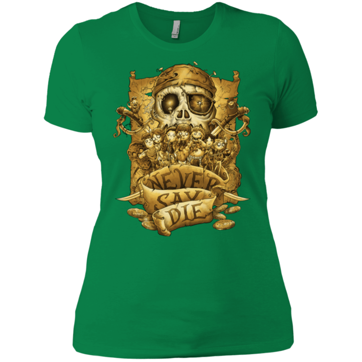 T-Shirts Kelly Green / X-Small Never Say Die Women's Premium T-Shirt