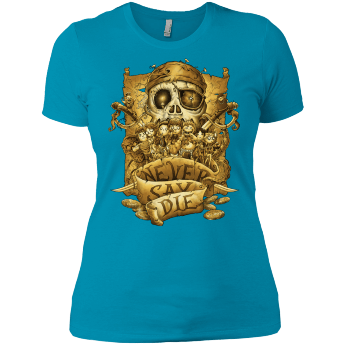 T-Shirts Turquoise / X-Small Never Say Die Women's Premium T-Shirt