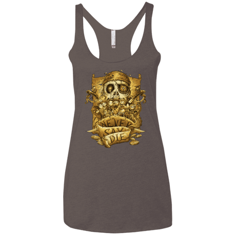 T-Shirts Macchiato / X-Small Never Say Die Women's Triblend Racerback Tank