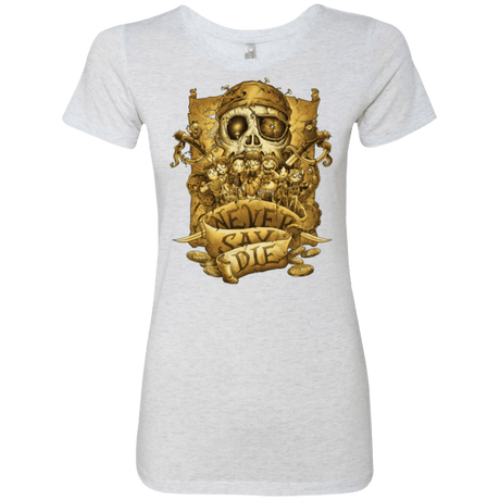 T-Shirts Heather White / Small Never Say Die Women's Triblend T-Shirt