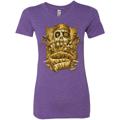 T-Shirts Purple Rush / Small Never Say Die Women's Triblend T-Shirt