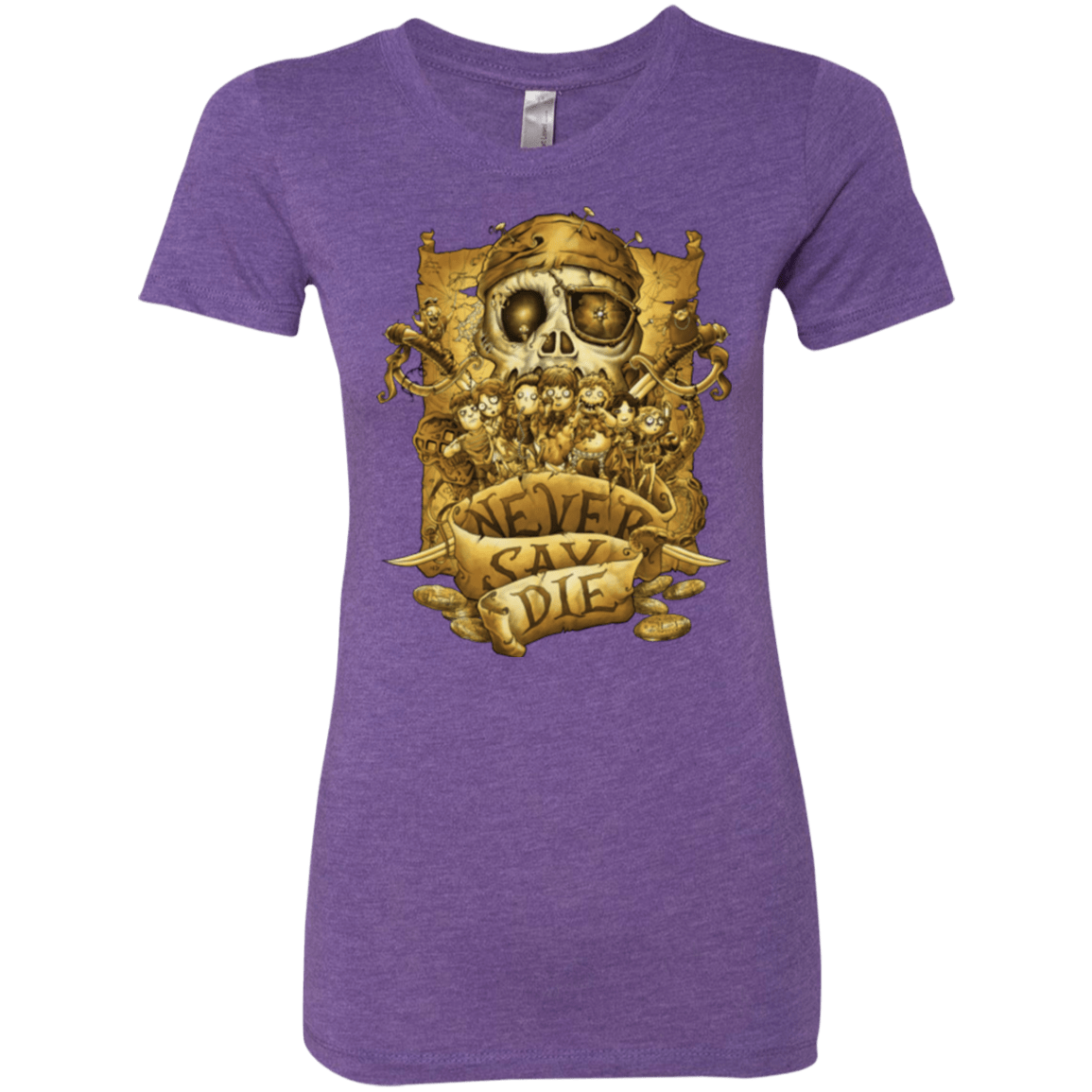 T-Shirts Purple Rush / Small Never Say Die Women's Triblend T-Shirt