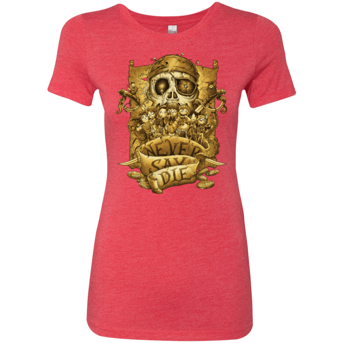 T-Shirts Vintage Red / Small Never Say Die Women's Triblend T-Shirt