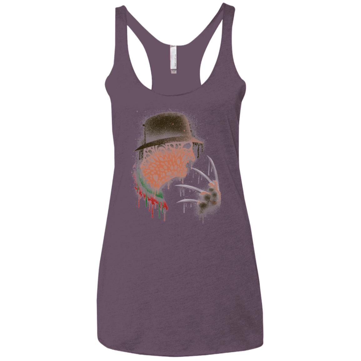 T-Shirts Vintage Purple / X-Small Never Sleep Again Women's Triblend Racerback Tank