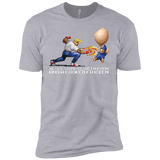 T-Shirts Heather Grey / YXS Never Stand Between A Man And A Cooked Chicken Boys Premium T-Shirt