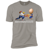 T-Shirts Light Grey / YXS Never Stand Between A Man And A Cooked Chicken Boys Premium T-Shirt