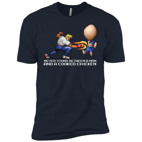 T-Shirts Midnight Navy / YXS Never Stand Between A Man And A Cooked Chicken Boys Premium T-Shirt
