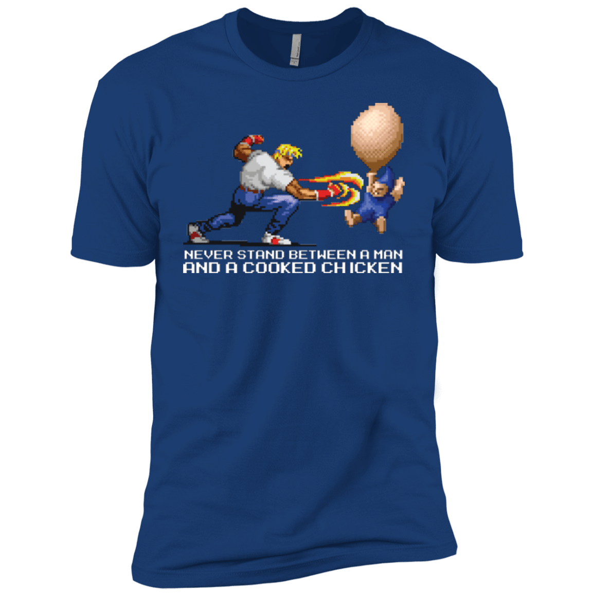T-Shirts Royal / YXS Never Stand Between A Man And A Cooked Chicken Boys Premium T-Shirt