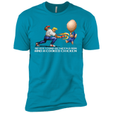 T-Shirts Turquoise / YXS Never Stand Between A Man And A Cooked Chicken Boys Premium T-Shirt
