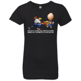 T-Shirts Black / YXS Never Stand Between A Man And A Cooked Chicken Girls Premium T-Shirt