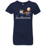 T-Shirts Midnight Navy / YXS Never Stand Between A Man And A Cooked Chicken Girls Premium T-Shirt
