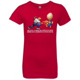 T-Shirts Red / YXS Never Stand Between A Man And A Cooked Chicken Girls Premium T-Shirt
