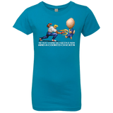 T-Shirts Turquoise / YXS Never Stand Between A Man And A Cooked Chicken Girls Premium T-Shirt