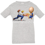 T-Shirts Heather Grey / 6 Months Never Stand Between A Man And A Cooked Chicken Infant Premium T-Shirt