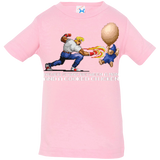 T-Shirts Pink / 6 Months Never Stand Between A Man And A Cooked Chicken Infant Premium T-Shirt