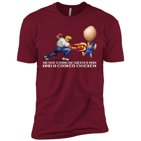 T-Shirts Cardinal / X-Small Never Stand Between A Man And A Cooked Chicken Men's Premium T-Shirt