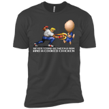 T-Shirts Heavy Metal / X-Small Never Stand Between A Man And A Cooked Chicken Men's Premium T-Shirt