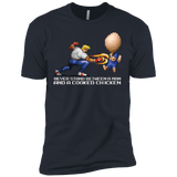 T-Shirts Indigo / X-Small Never Stand Between A Man And A Cooked Chicken Men's Premium T-Shirt
