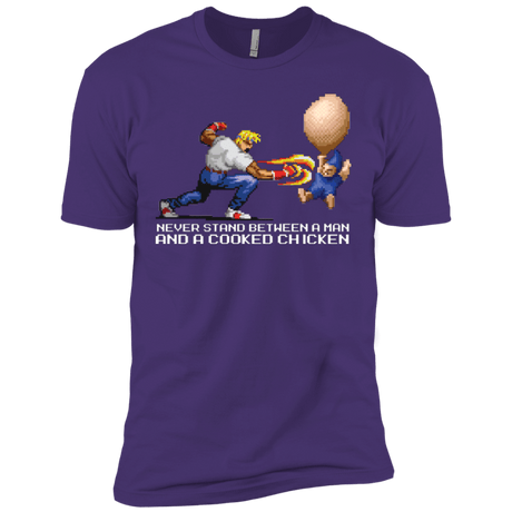 T-Shirts Purple Rush/ / X-Small Never Stand Between A Man And A Cooked Chicken Men's Premium T-Shirt