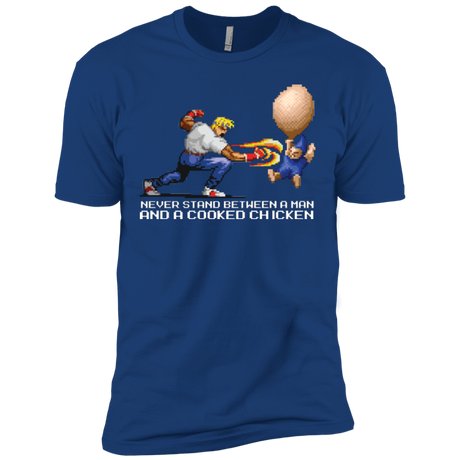 T-Shirts Royal / X-Small Never Stand Between A Man And A Cooked Chicken Men's Premium T-Shirt