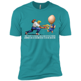 T-Shirts Tahiti Blue / X-Small Never Stand Between A Man And A Cooked Chicken Men's Premium T-Shirt