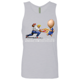 T-Shirts Heather Grey / Small Never Stand Between A Man And A Cooked Chicken Men's Premium Tank Top