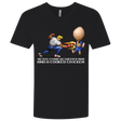 T-Shirts Black / X-Small Never Stand Between A Man And A Cooked Chicken Men's Premium V-Neck