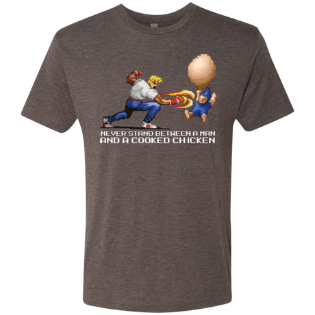 T-Shirts Macchiato / Small Never Stand Between A Man And A Cooked Chicken Men's Triblend T-Shirt