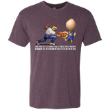 T-Shirts Vintage Purple / Small Never Stand Between A Man And A Cooked Chicken Men's Triblend T-Shirt