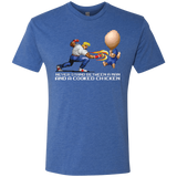 T-Shirts Vintage Royal / Small Never Stand Between A Man And A Cooked Chicken Men's Triblend T-Shirt