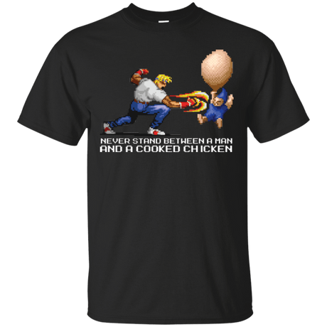 T-Shirts Black / Small Never Stand Between A Man And A Cooked Chicken T-Shirt