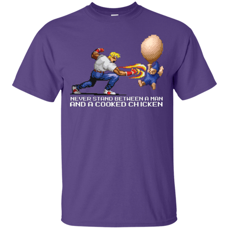 T-Shirts Purple / Small Never Stand Between A Man And A Cooked Chicken T-Shirt
